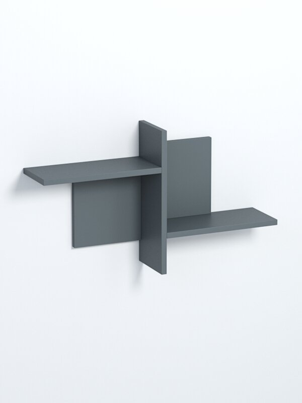 Полка настенная "вайб" №17, Темно-серый. Производитель товара - компания Westcom.