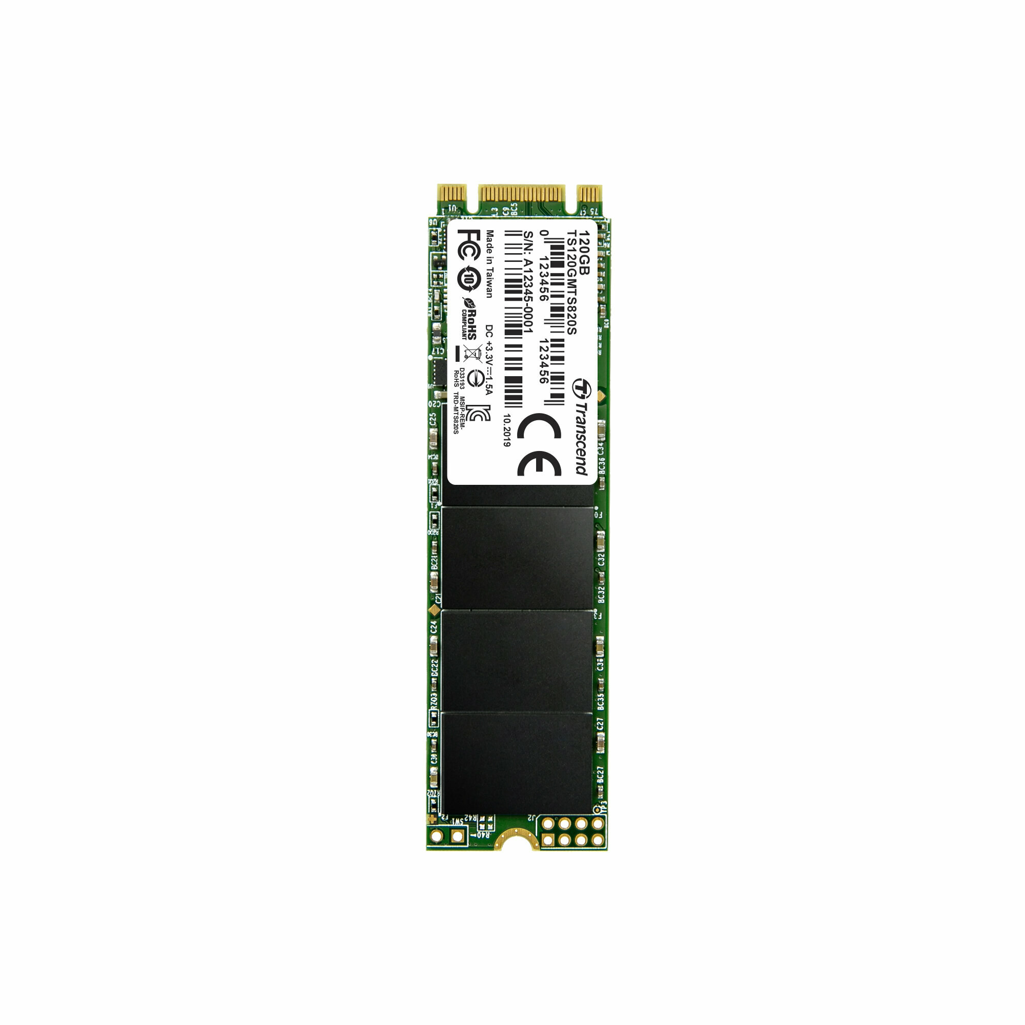 Внутренний SSD диск TRANSCEND 820S 120GB, M.2, SATA3 (TS120GMTS820S)