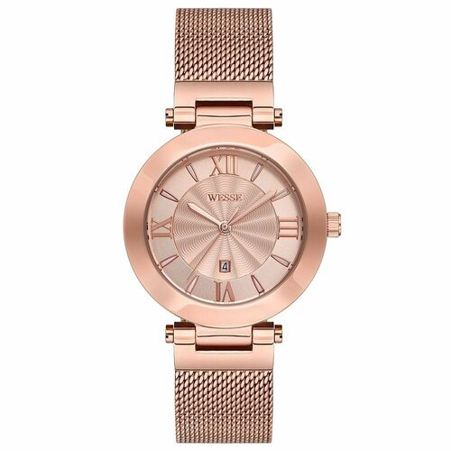 Наручные часы WESSE WWL300205MA, розовый наручные часы wesse женские wwl107202 кварцевые 36 мм серебряный
