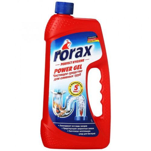 фото Rorax Средство Rorax Power gel для прочистки труб 1 л, 1 шт