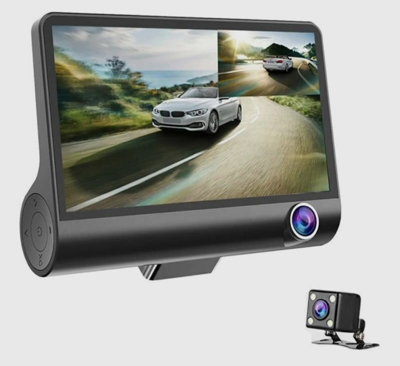 Регистратор видеофиксатор автомобильный Video CarDVR FullHD 1080p 3 камеры