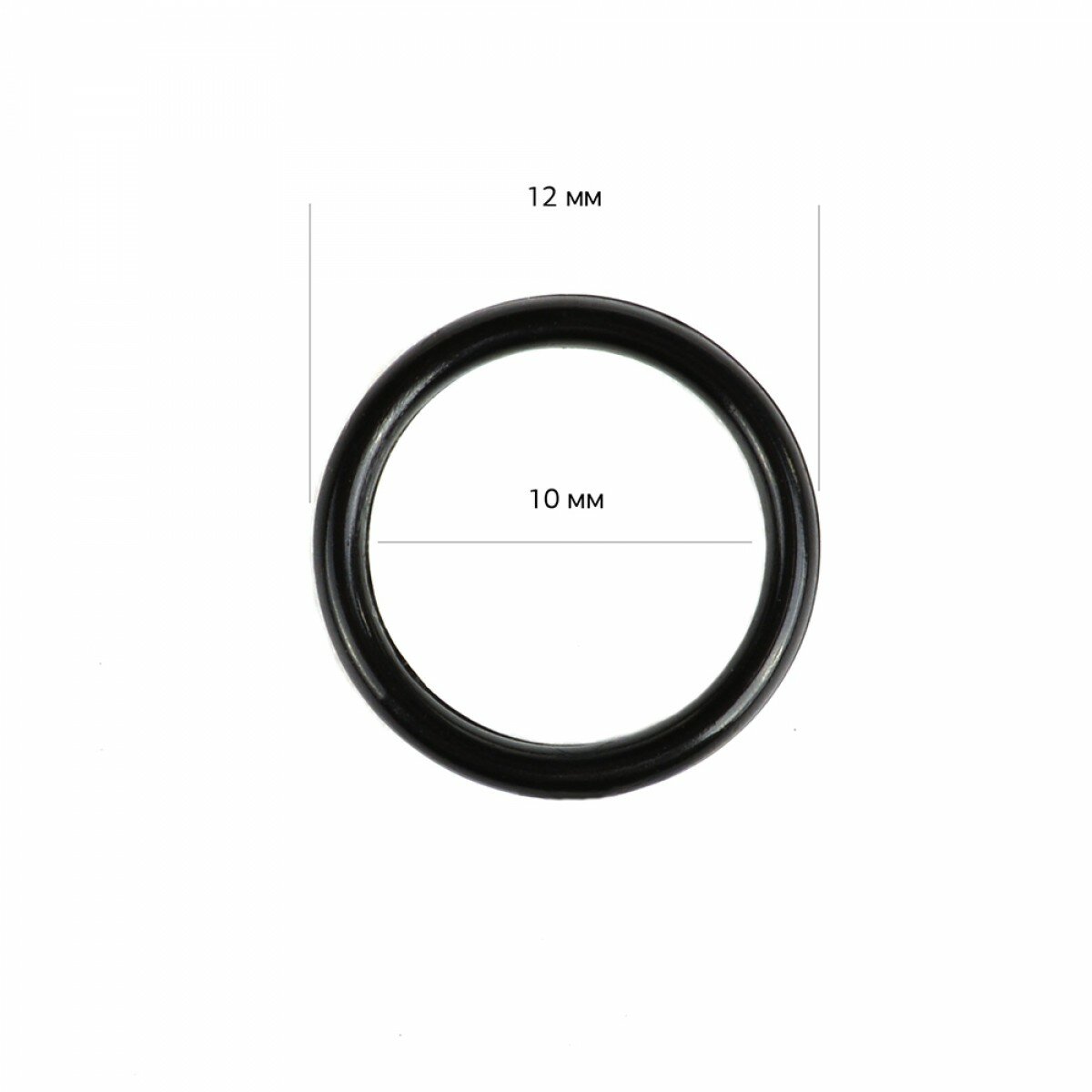 Кольцо для бюстгальтера пластик TBY-82609 d10мм, цв. черный, уп.100шт