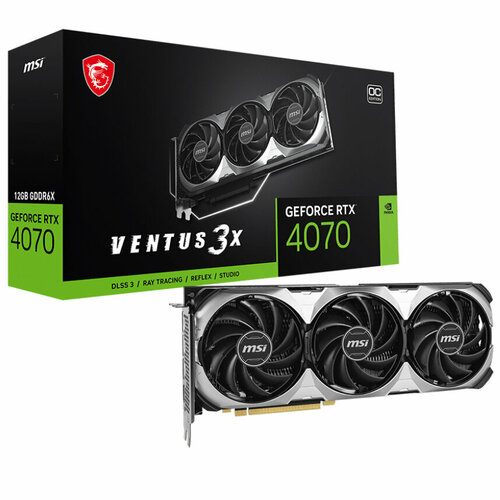 Видеокарта MSI PCIE16 RTX4070 12GB RTX 4070 VENTUS 3X E 12G OC 8110100₽