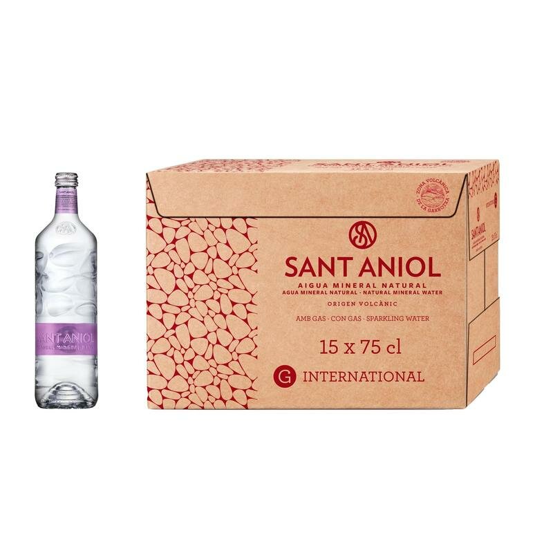 Минеральная вода Sant Aniol (Сант Аниол), 15 шт по 0,75 л, без газа, стекло