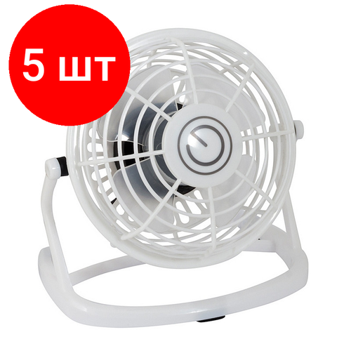 Комплект 5 штук Вентилятор настольный Energy EN-0604 USB белый 839100₽