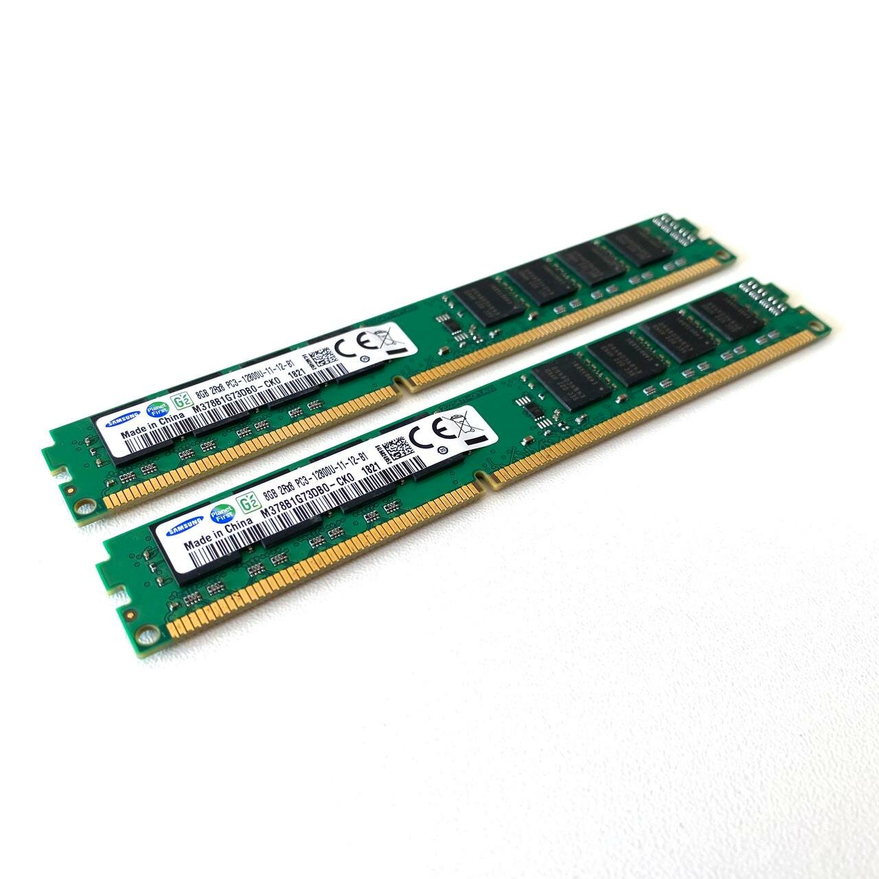 Оперативная память samsung ddr3 8gb 1600МГц 2Rx8 PC3-12800U 15v DIMM Низкий профиль 2