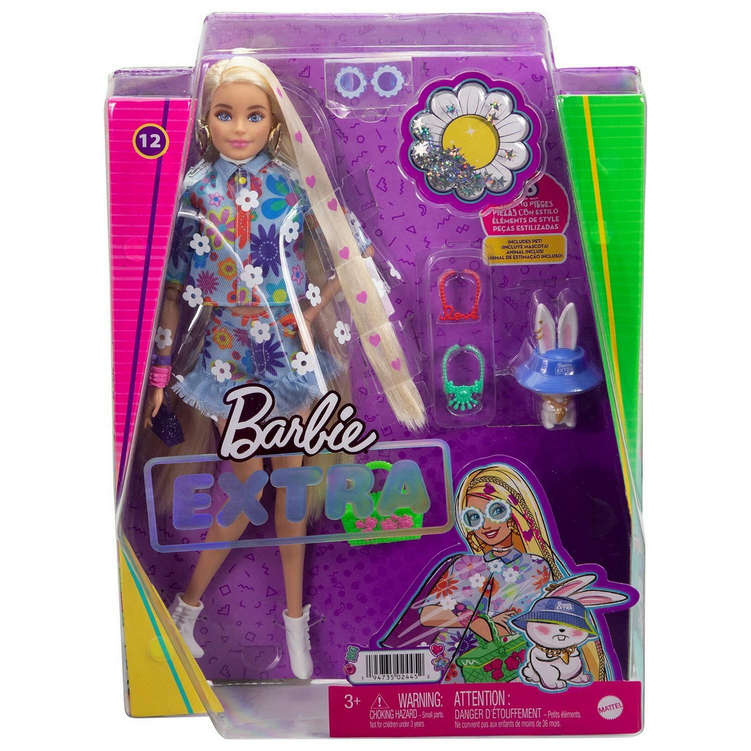 Кукла Barbie в одежде с цветочным принтом, 30 см, HDJ45