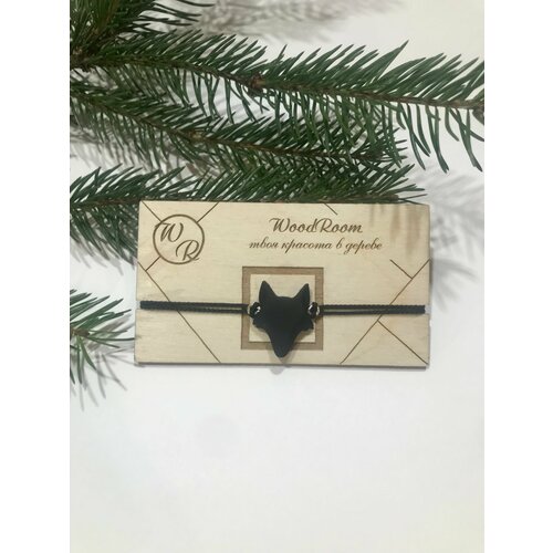 фото Браслет, дерево, 1 шт., черный, голубой нет бренда