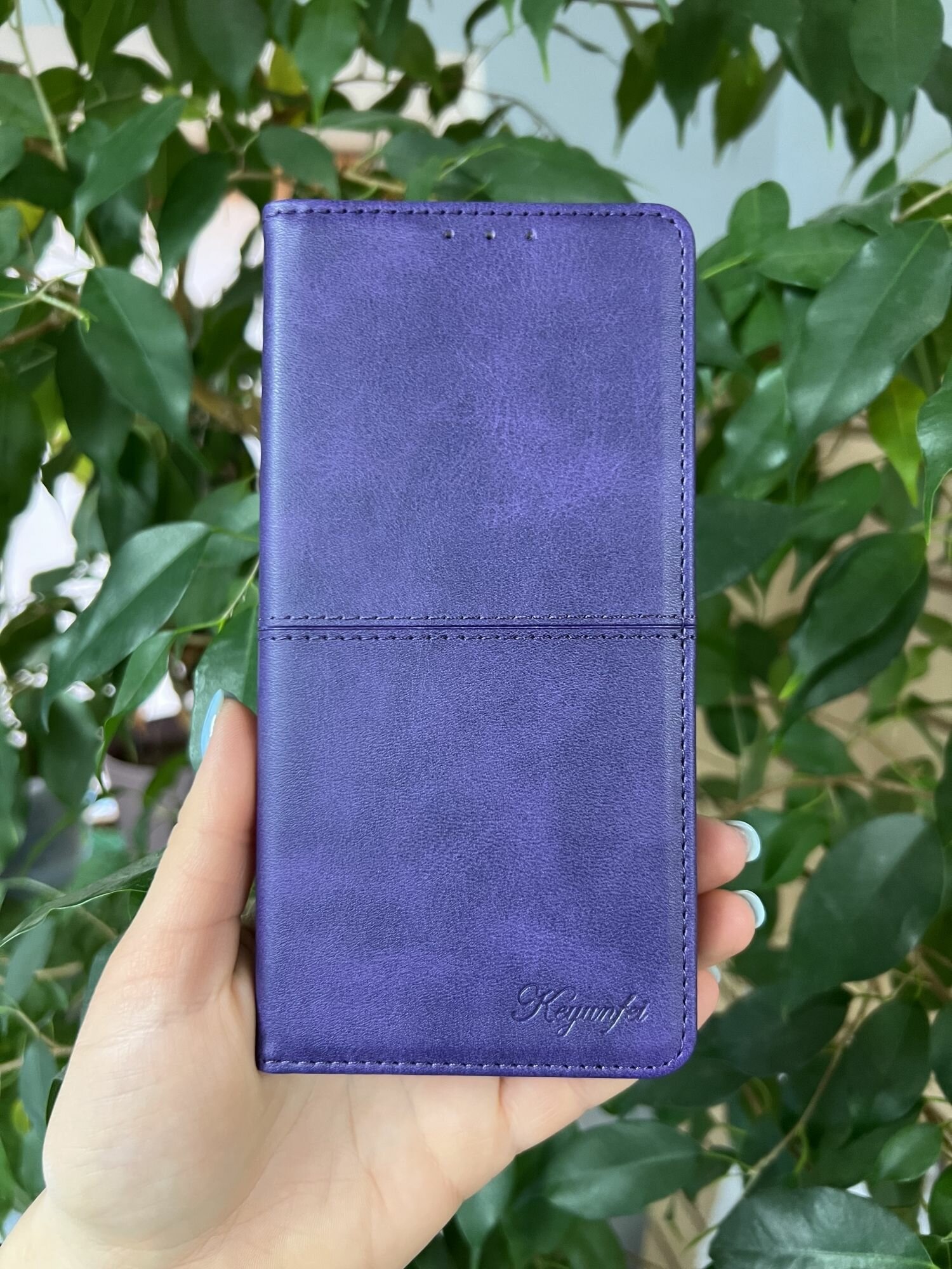 Чехол книжка для Vivo Y36 4G и Y27s / Виво У36 4G и У27s elitcase (Тёмно-фиолетовая) — фото 1