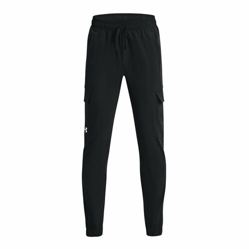 Брюки спортивные Under Armour, размер YSM, черный брюки under armour размер ysm 127 132 черный