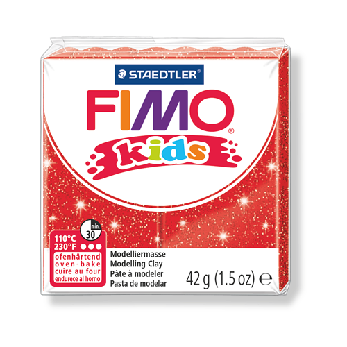 Полимерная глина для детей FIMO kids 212 (блестящий красный) 42г