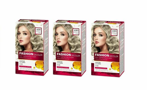 Rubella Стойкая крем-краска для волос Fashion Color 100 Осветляющий крем, 50 мл, 3 шт
