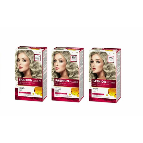 Rubella Стойкая крем-краска для волос Fashion Color 100 Осветляющий крем, 50 мл, 3 шт