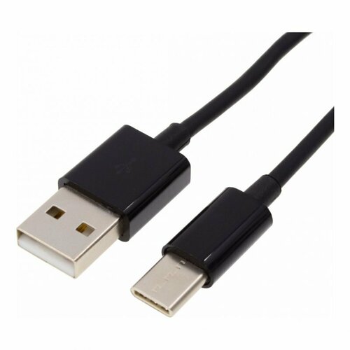 Дата-кабель USB-Type-C (длинный коннектор) 1 м, черный дата кабель атом usb type c 3 1 1 м черный