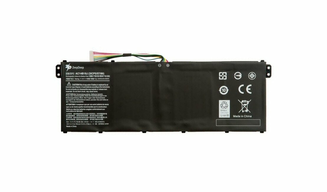 Battery / Аккумулятор повышенной емкости для ноутбука Acer Chromebook 13 CB5-311 Aspire E3-111 V3-111 V3-111P ZeepDeep Energy 36.5Wh 3200mAh