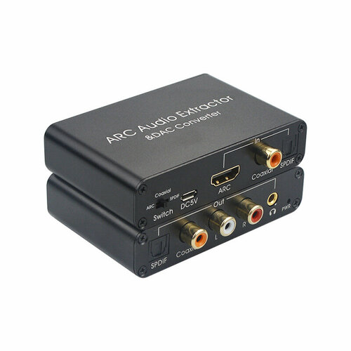 HDMI ARC Audio Extractor and DAC Converter Аудио Экстрактор / Конвертер AY80 Pro 4k hdmi to hdmi audio extractor stereo extractor converter audio spdif r l signal converter power supply audio splitter adapter