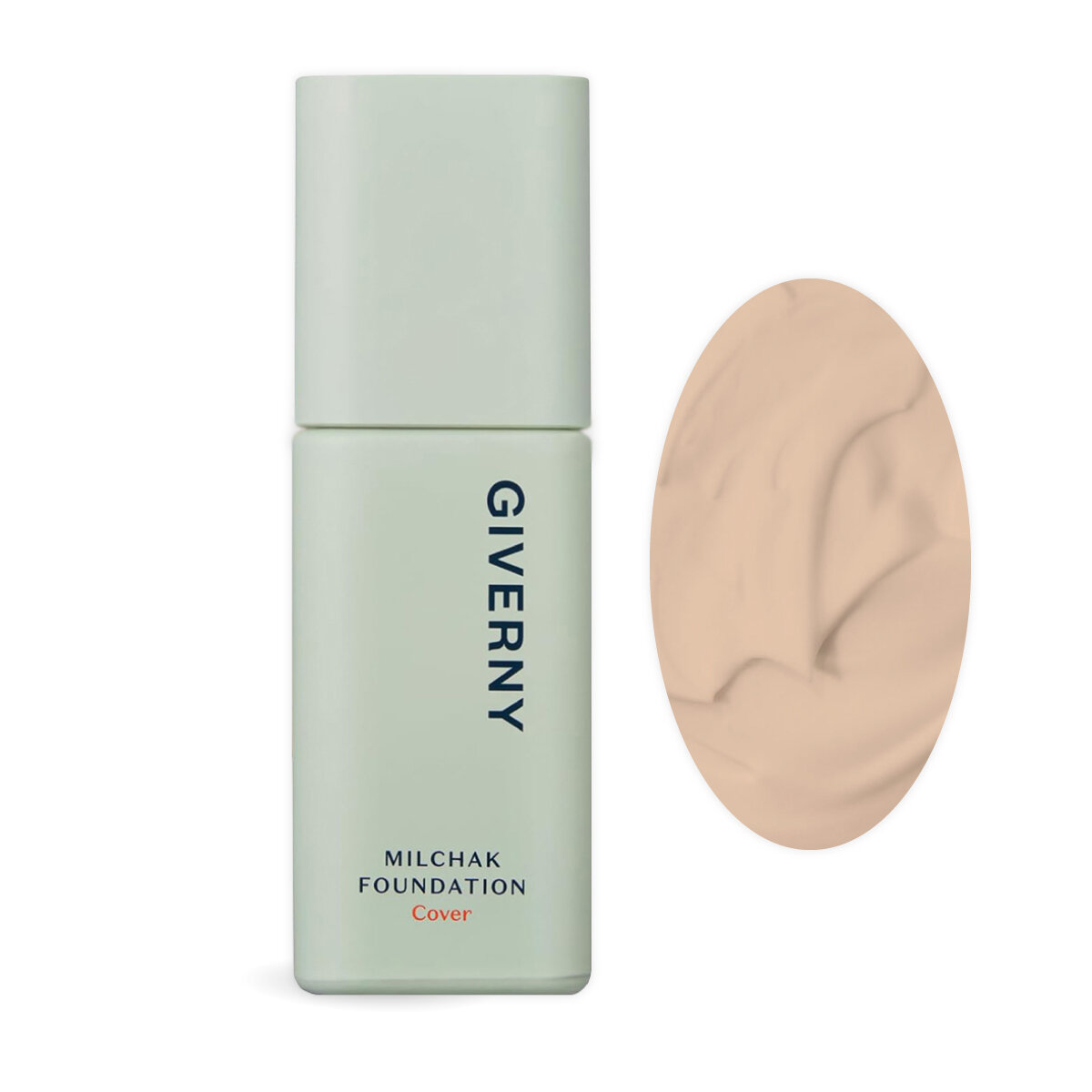 Giverny Легкий тональный крем светло-бежевый 21 тон Milchak Cover Foundation 21 Light Beige SPF 30+ 30 мл