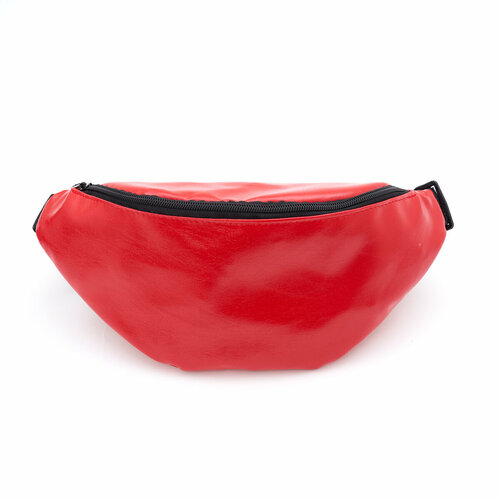 фото Сумка поясная tina bolotina, фактура гладкая, красный
