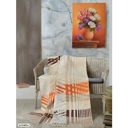 Плед хлопковый жаккардовый 150*200