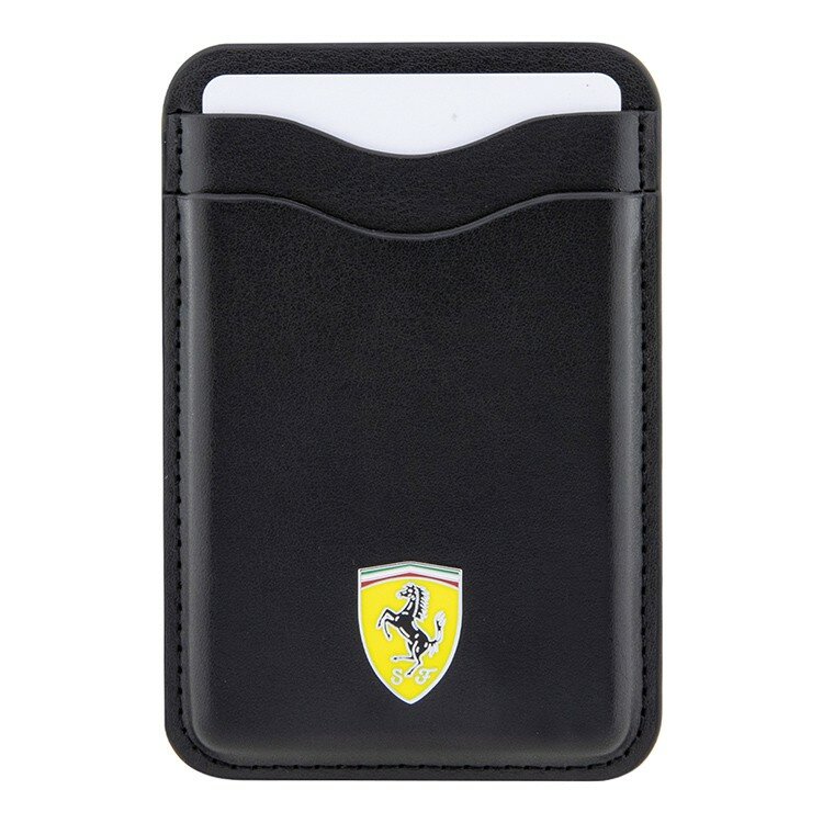 Ferrari картхолдер для Apple iPhone Wallet Cardslot MagSafe из искусственной кожи, черный