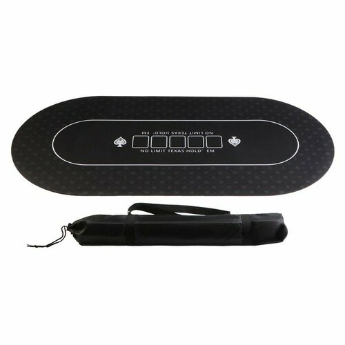 Сукно для покера прорезиненное 120 х 60 см толщина 3 мм черное 9918999 3220₽