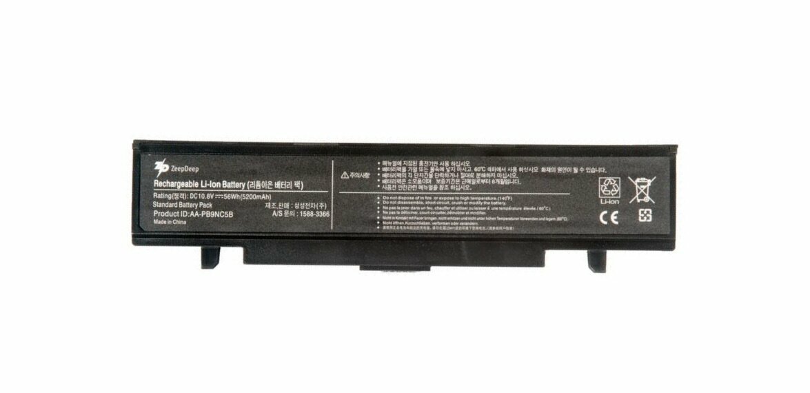 Battery / Аккумулятор для ноутбука Samsung R418, R420, R425, R428, R430, R468, R520, R525, R530, R580, R730, R780, 300E, ZeepDeep 57.7Wh, 5200mAh