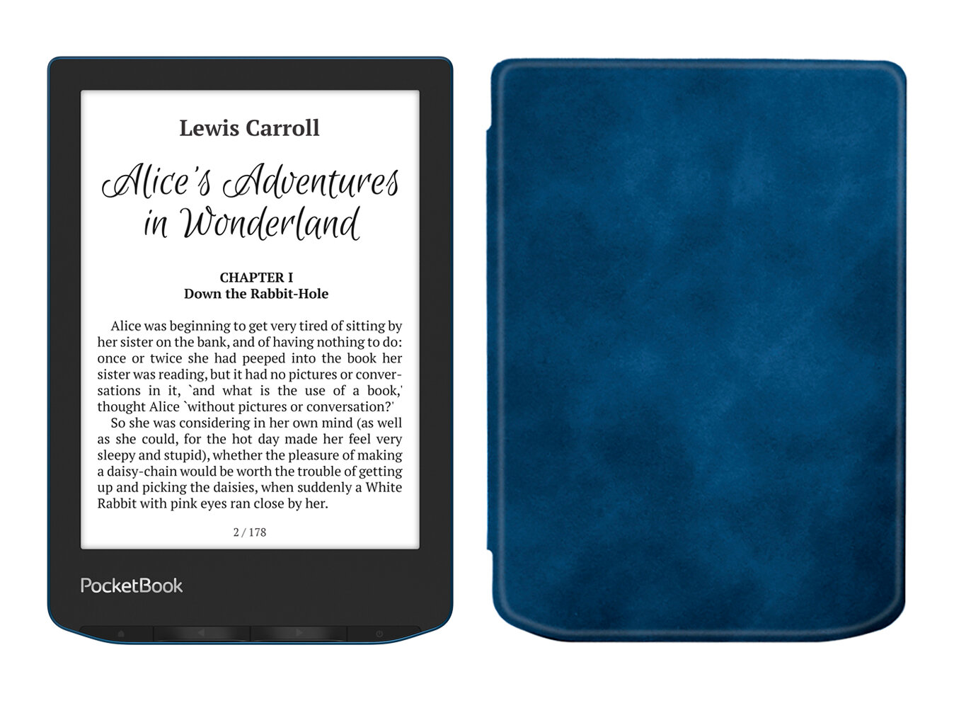 Электронная книга PocketBook 634 Verse Pro синий с обложкой ReaderONE Blue