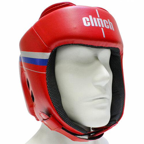 Шлем боксерский Clinch Olimp, красный (M; 54-56 см)