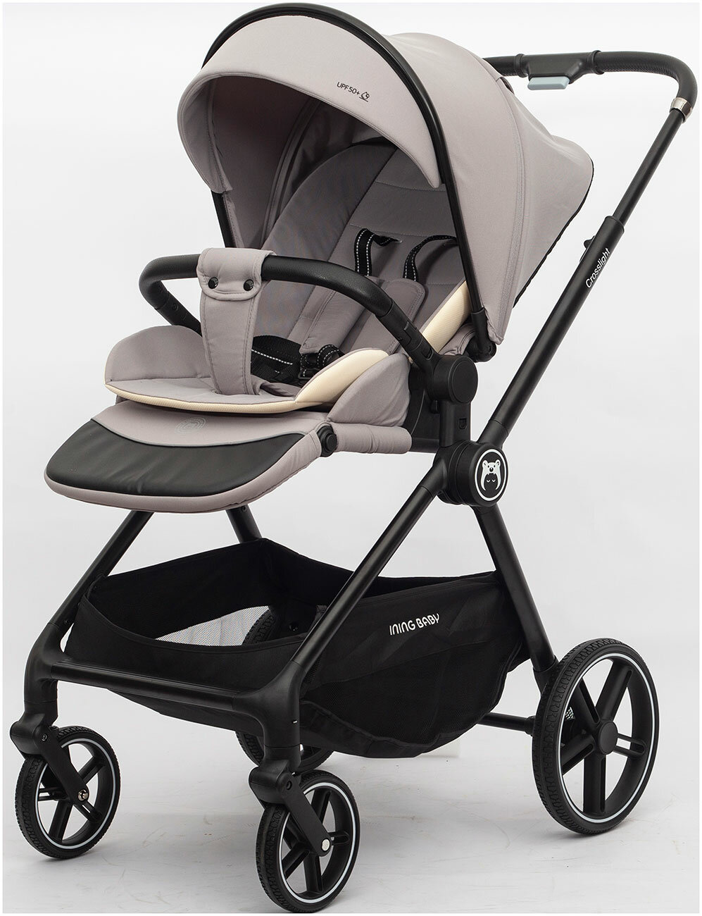 Коляска прогулочная Ining Baby Z1 PRO light grey
