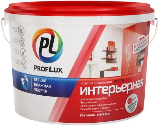 Краска ВД ProfiLux PL- 07А Акриловая Интерьерная 7кг.