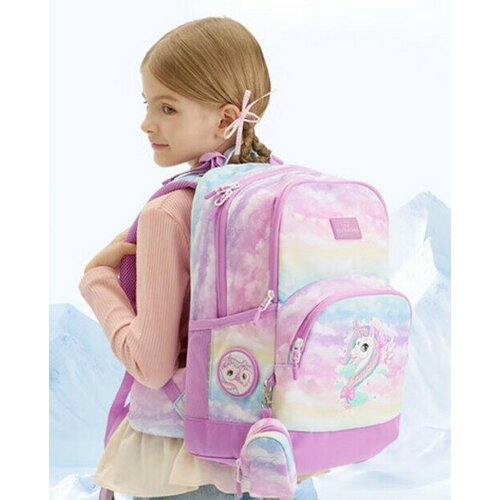 Школьный рюкзак для девочек Beckmann Rainbow Unicorn, 20 л, purple