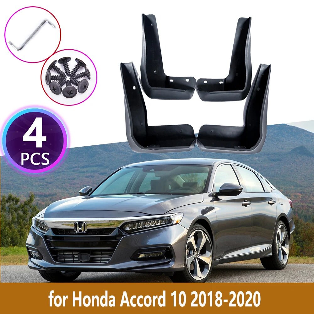 4 шт. новые задние брызговики для Honda Accord 10 2018 2019 2020, брызговики, брызговики, защита автомобильных аксессуаров