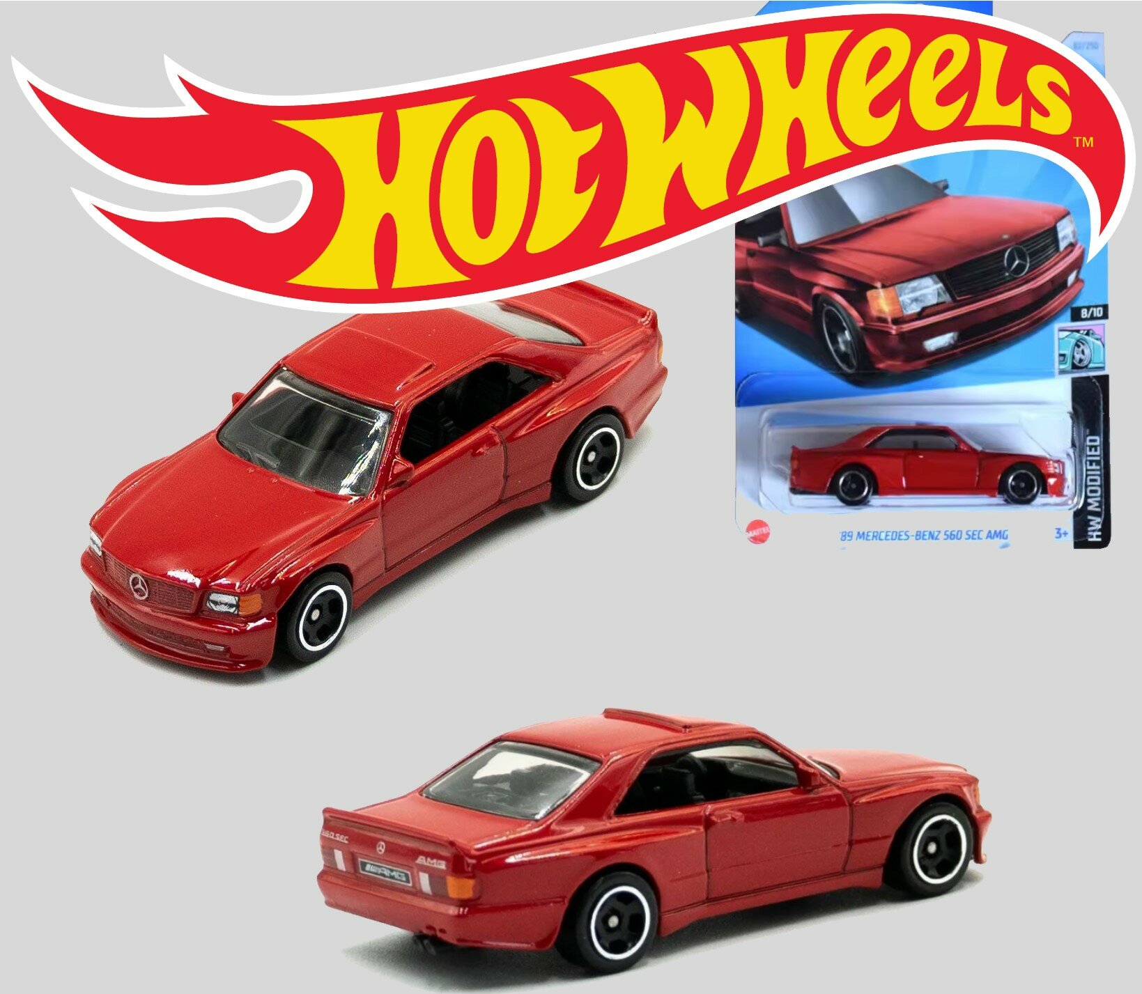 Машинка коллекционная Mattel Hot Wheels 2024 C4982 89 MERCEDES-BENZ 560 SEC AMG