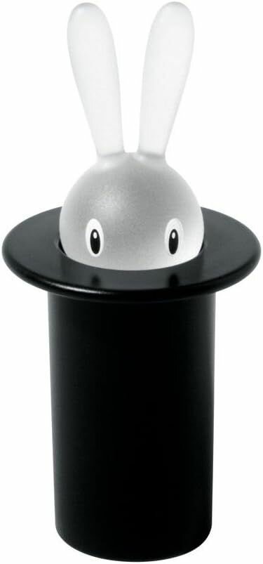 Держатель для зубочисток Alessi Magic Bunny ASG16 B Design из термопластика, черный