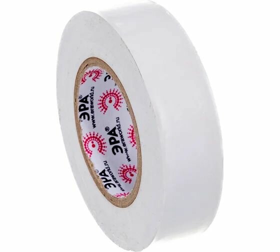 ПВХ-изолента ЭРА 19мм x 20м, белая 2 шт. — фото 1