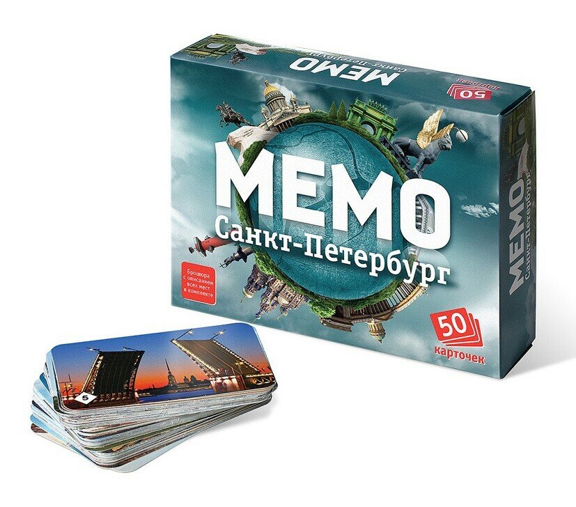 Настольная игра Нескучные игры Мемо "Санкт-Петербург" (7201)