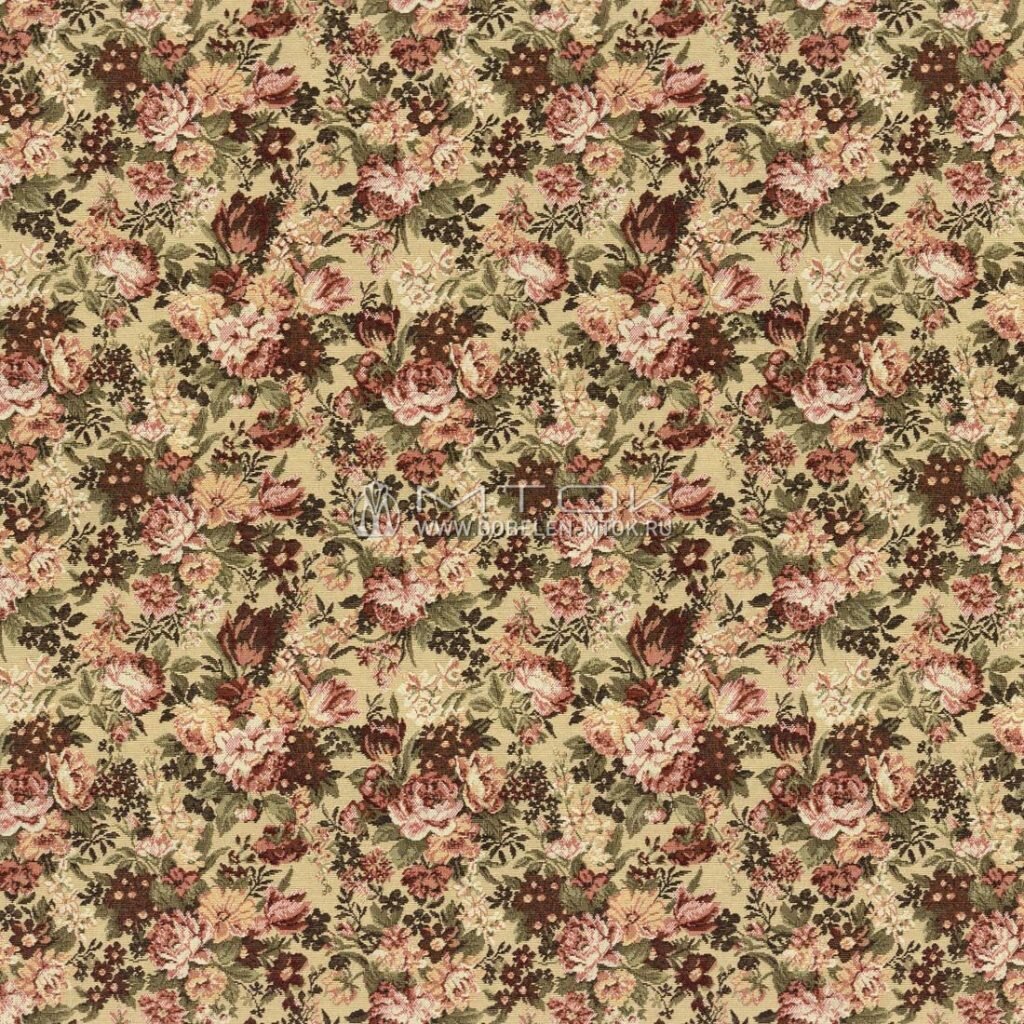 Ткань гобелен Французский Букет с хлопком