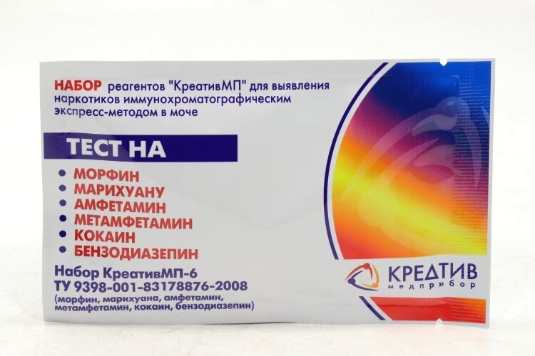 Картинки КреативМП-6 - тест по моче для определения 6 видов наркотиков