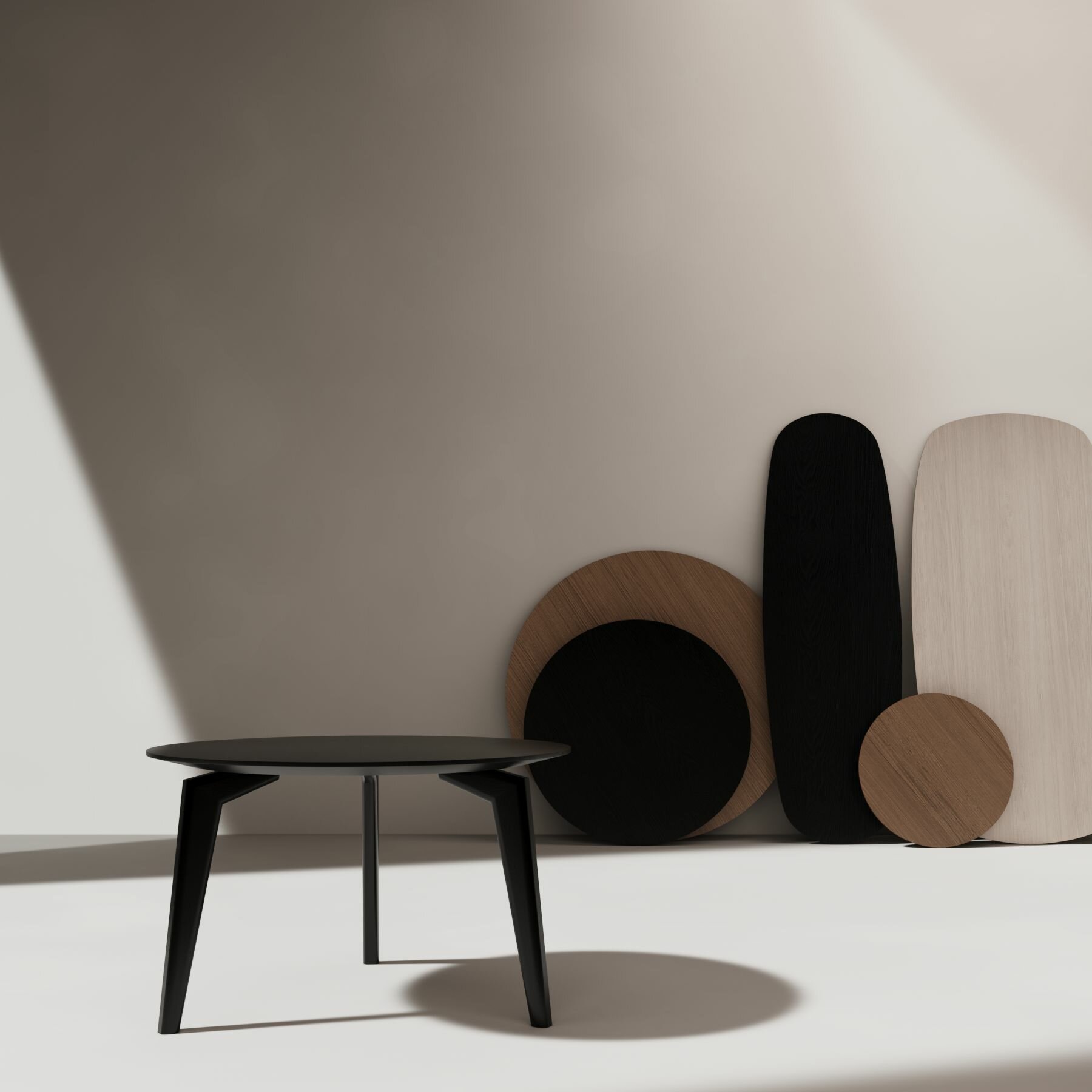 Журнальный столик круглый Place it Home цвет черный диаметр 61см