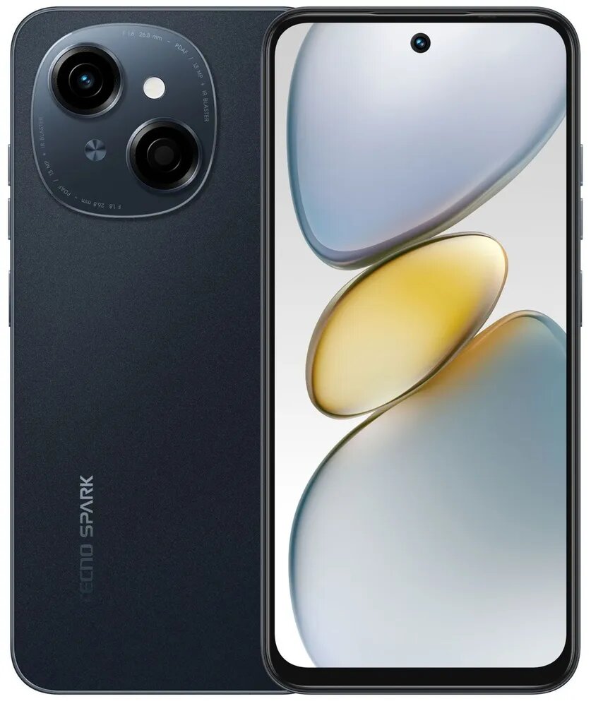 Смартфон Tecno SPARK GO 1 3/64 ГБ черный (Unisoc Tiger T615) EAC