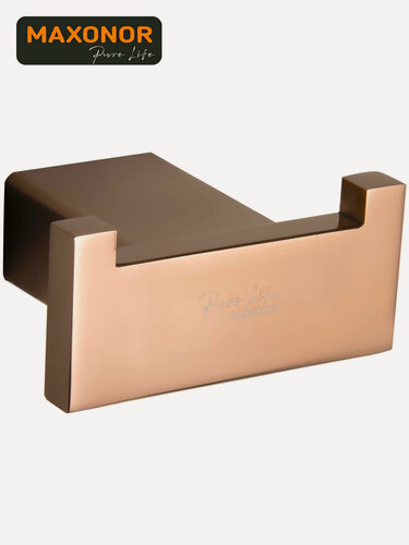Изображение товара Крючки для ванной Maxonor PURE LIFE ALMA PL1805-2-16 бронза глянцевая Нержавеющая сталь