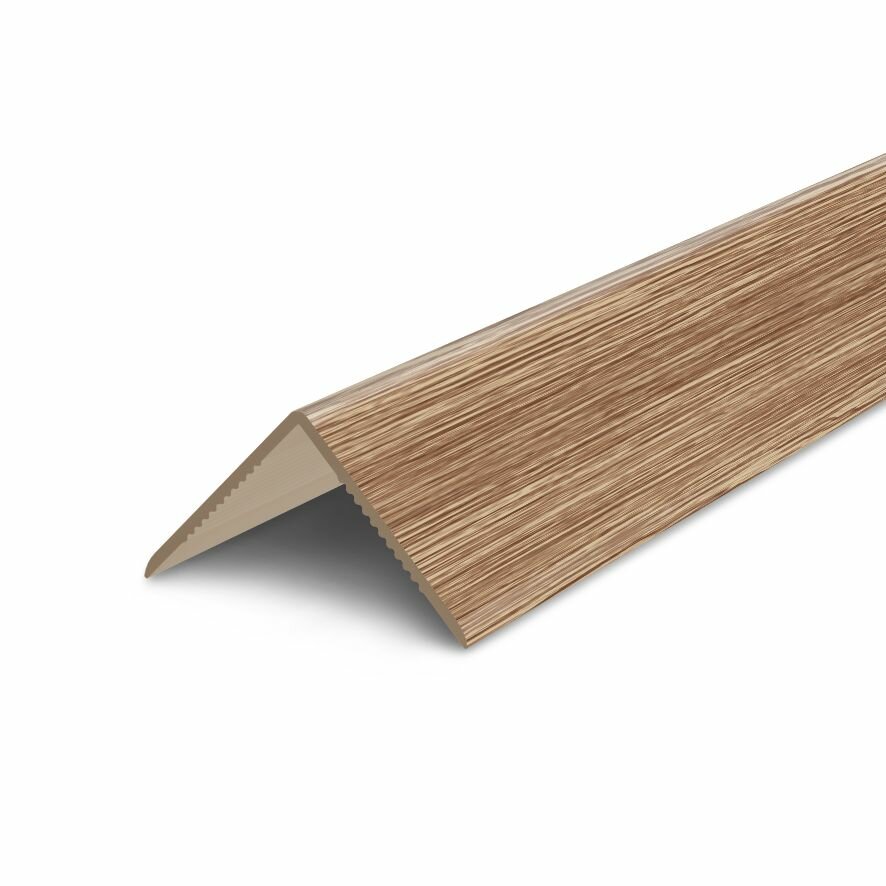 Уголок пластиковый 30х30 мм длина 27 м 5шт угол ПВХ для стен внешний Деконика дуб рустик