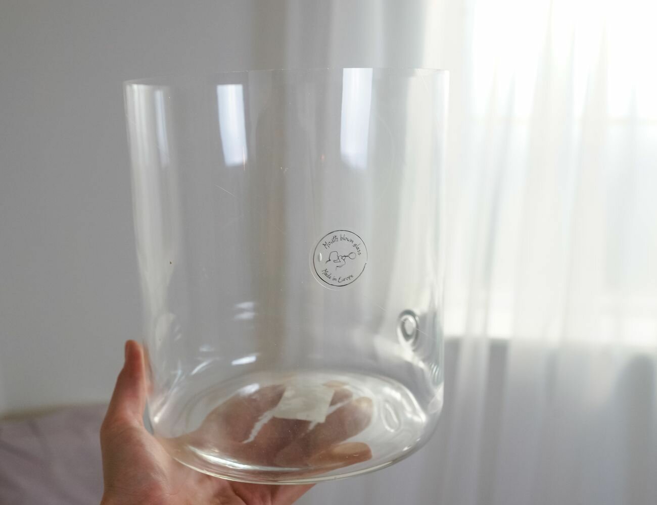 Стеклянная ваза для декора с отверстием для кабеля, 20 см, Kaemingk 648119 — фото 1