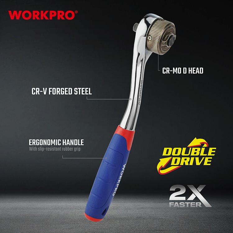 Ключ трещеточный 3/8" WORKPRO — фото 1