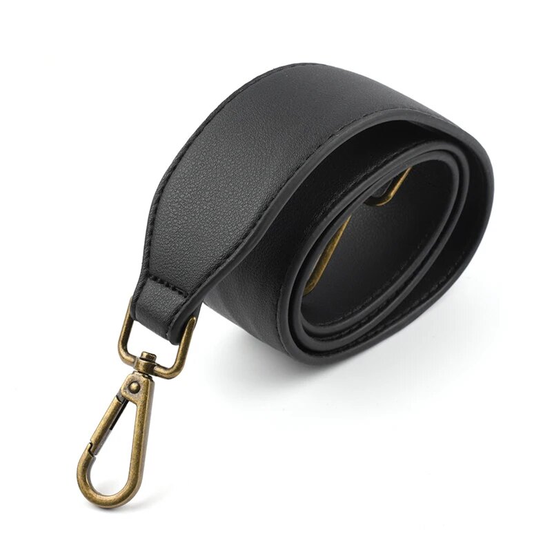 Кожаные сумки 90 см, ремень для сумки на плечо, с широкими ручками, сменный ремень для женщин, аксессуары для кошелька через плечо, черный, коричневый Черный, Black-Bronze