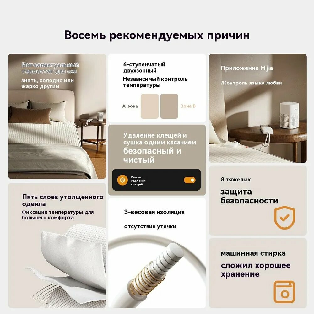 Электропростыни Xiaomi Xiaomi Электропростыня 150x180 см, 140, Вт.