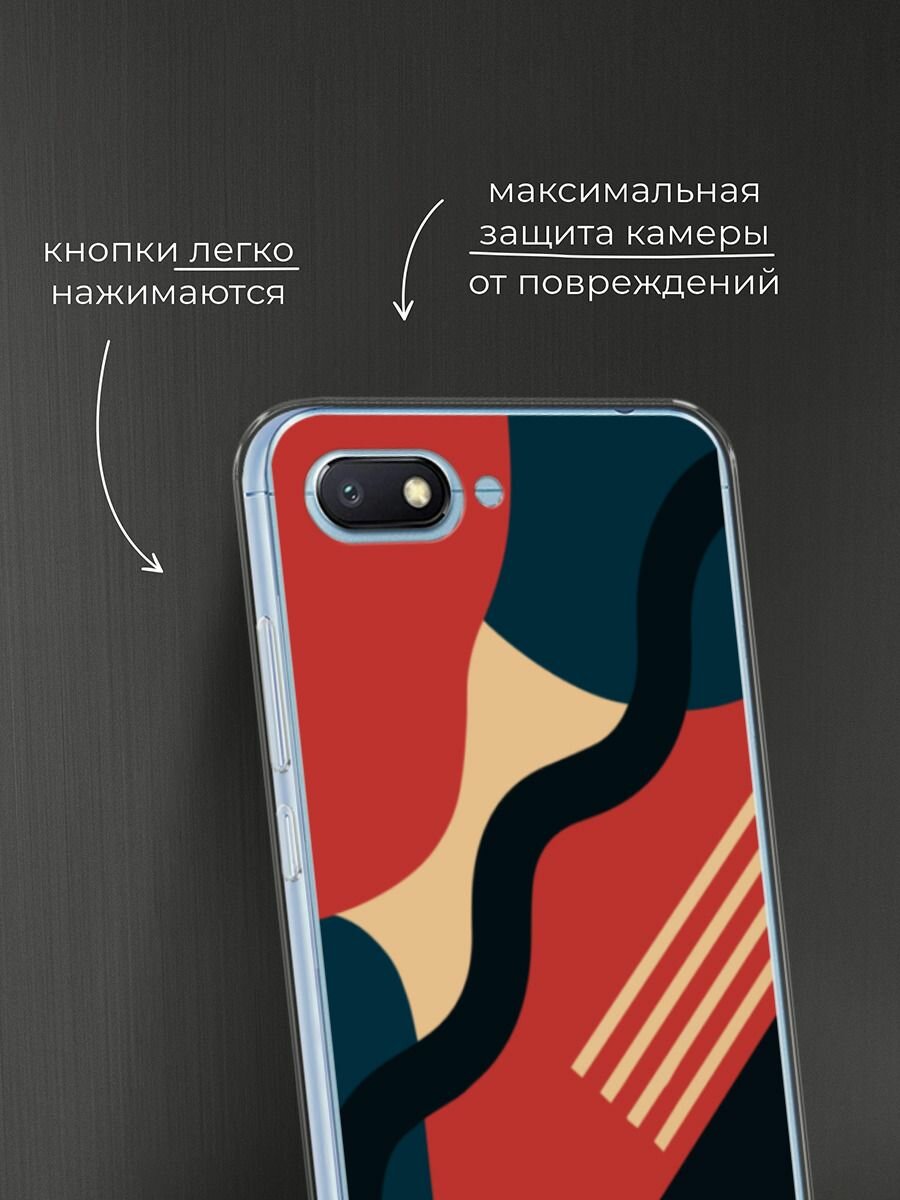 Чехол на Xiaomi Redmi 6A / Сяоми Редми 6А с принтом Абстрактные линии — фото 1