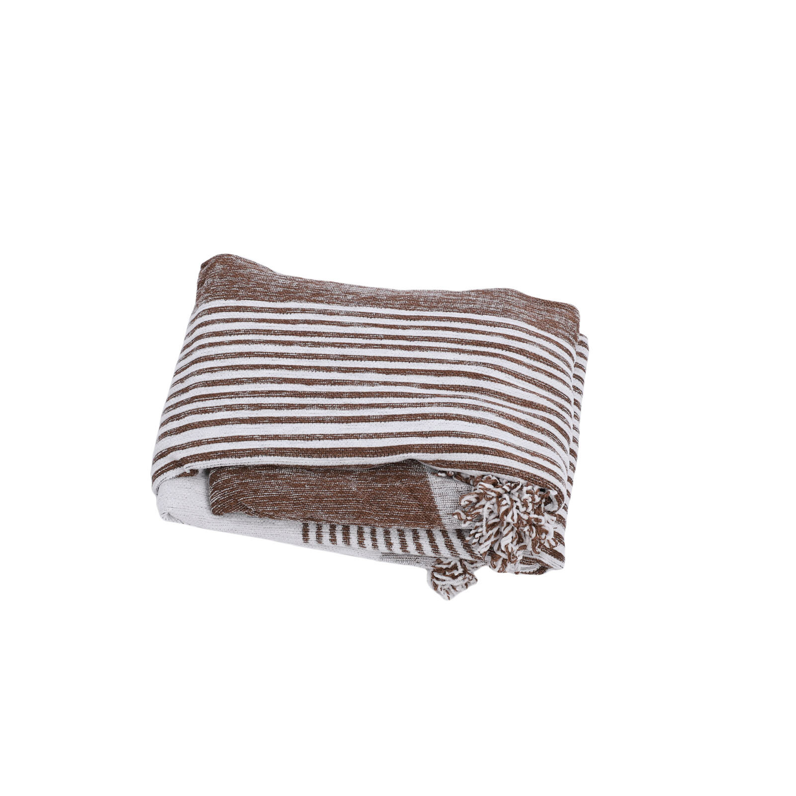 Чехол на диван из синели пылезащитный двухсторонний мягкий чехол для дивана с кисточками для мебели для гостиной коричневый 180x130 см/709x512 дюйма