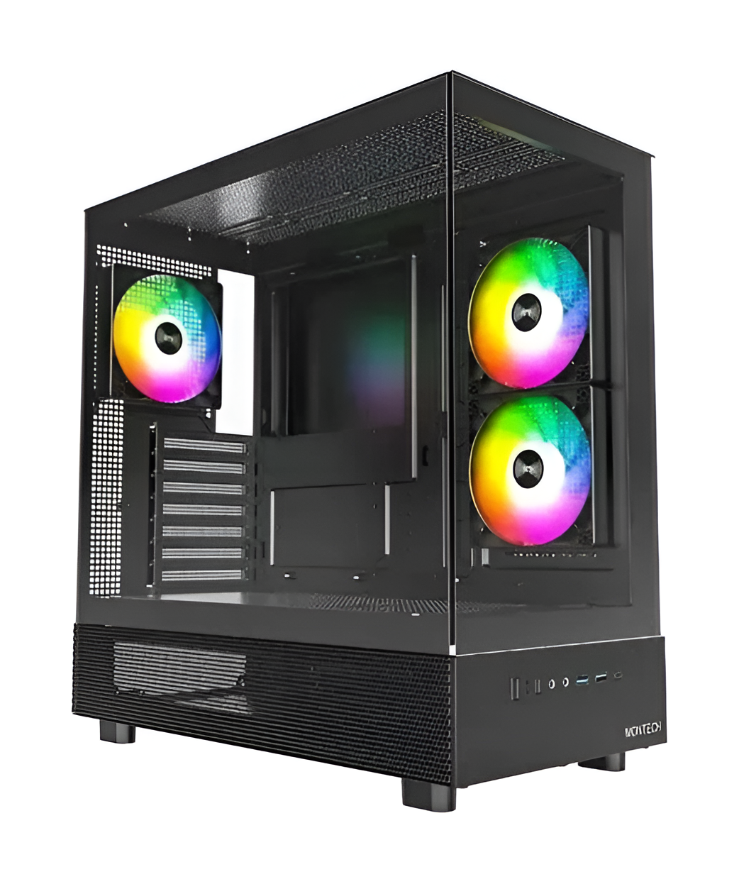 Корпус Montech XR, Black, Mid Tower, ATX, USB-C, с вентиляторами