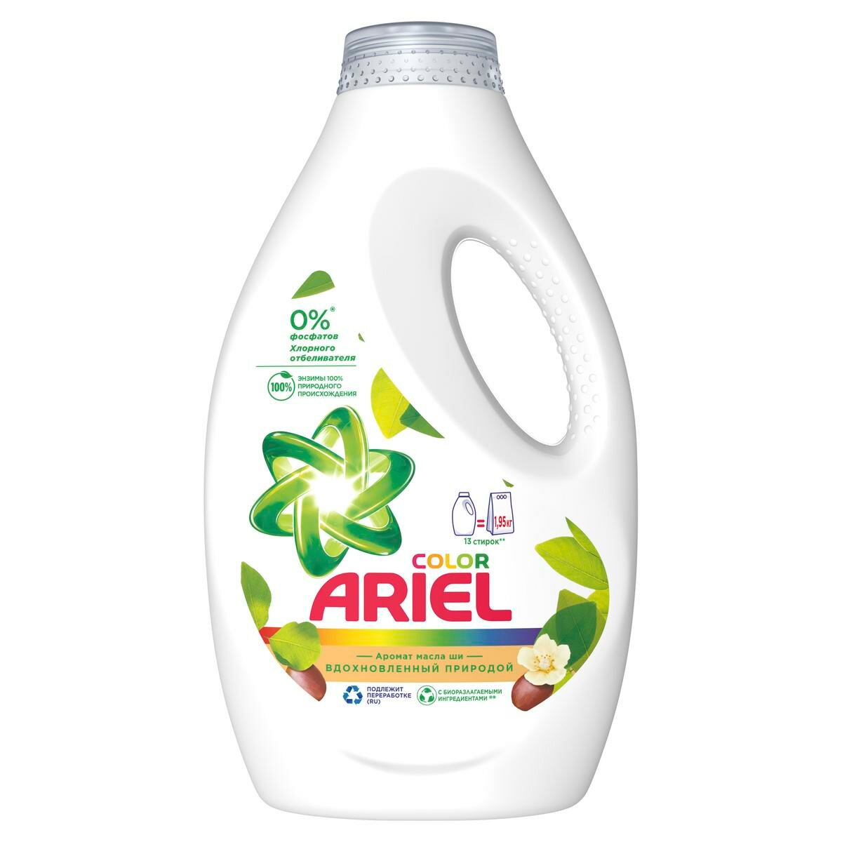 Гель для стирки Ariel Color Аромат Масла Ши, 0.95 кг, 0.86 л, для детского белья, для черных и темных тканей